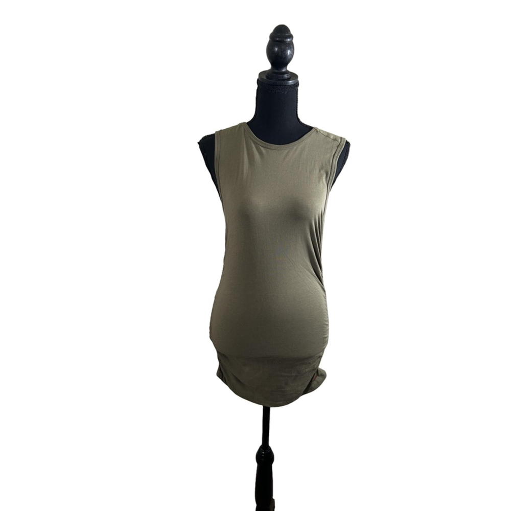 Philanthropy Women's Olive Green Sleeveless Knit Tank Dress, Size M
